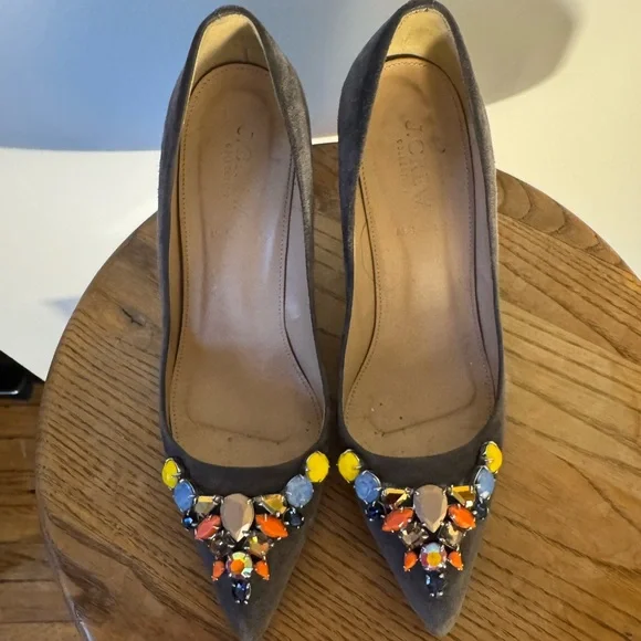J.Crew Embellished Heels in Gray and Multicolor - Picture 2 of 6